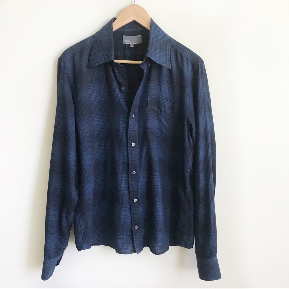 Vince 100% Cotton Plaid Button Down - Picture 2 of 6